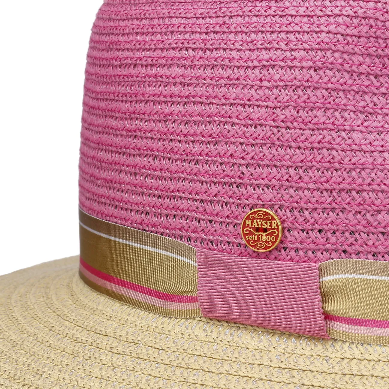 Nane Twotone Traveller Straw Hat by Mayser
