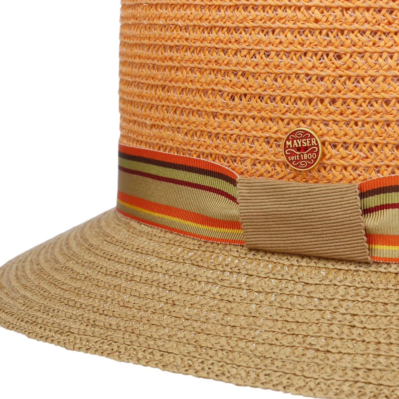 Nane Twotone Traveller Straw Hat by Mayser