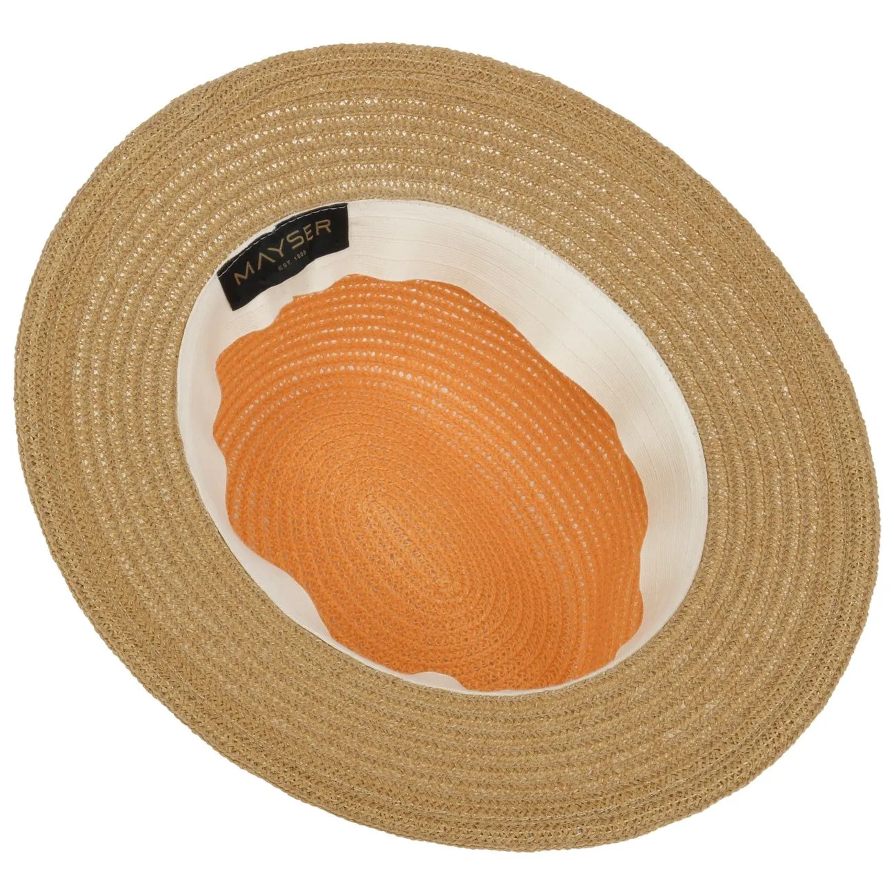 Nane Twotone Traveller Straw Hat by Mayser