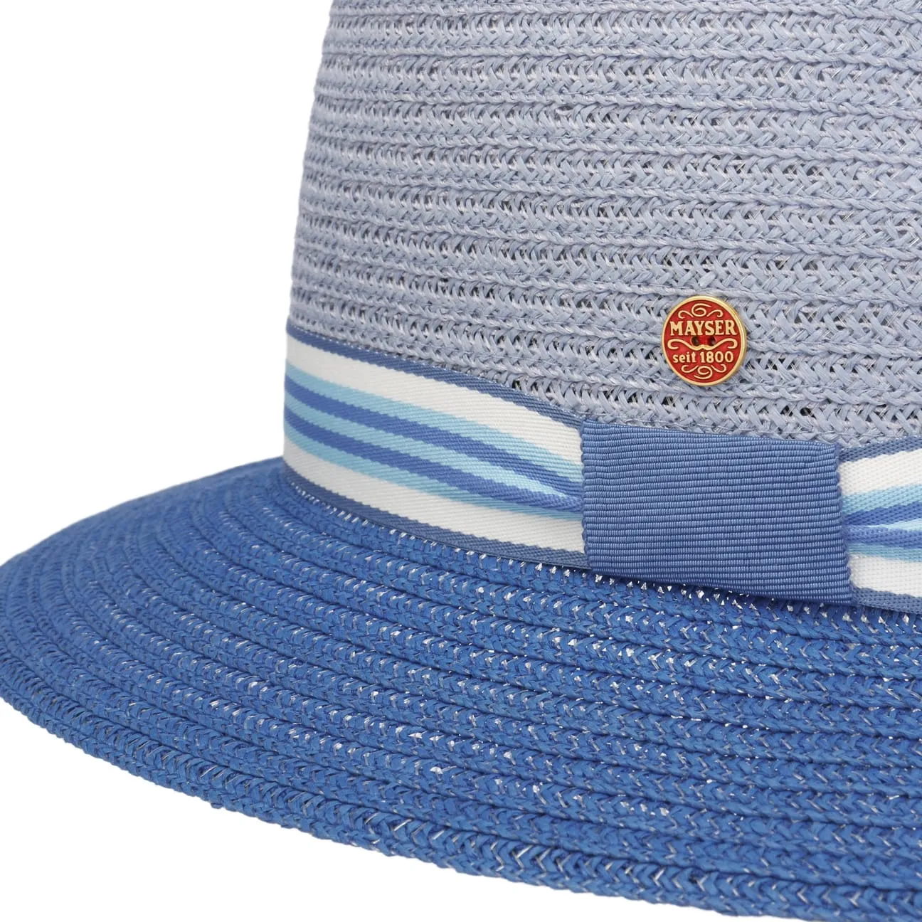 Nane Twotone Traveller Straw Hat by Mayser