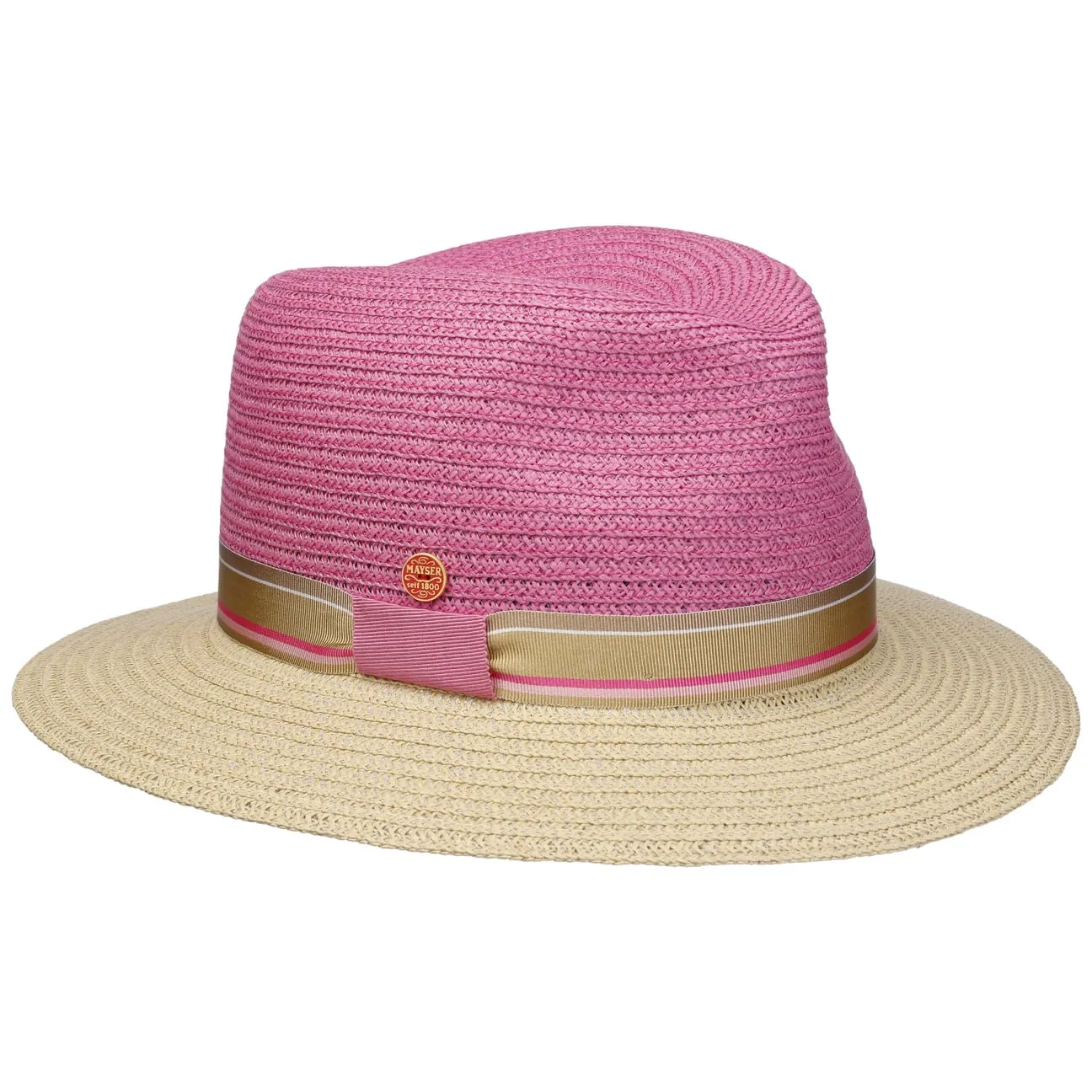 Nane Twotone Traveller Straw Hat by Mayser