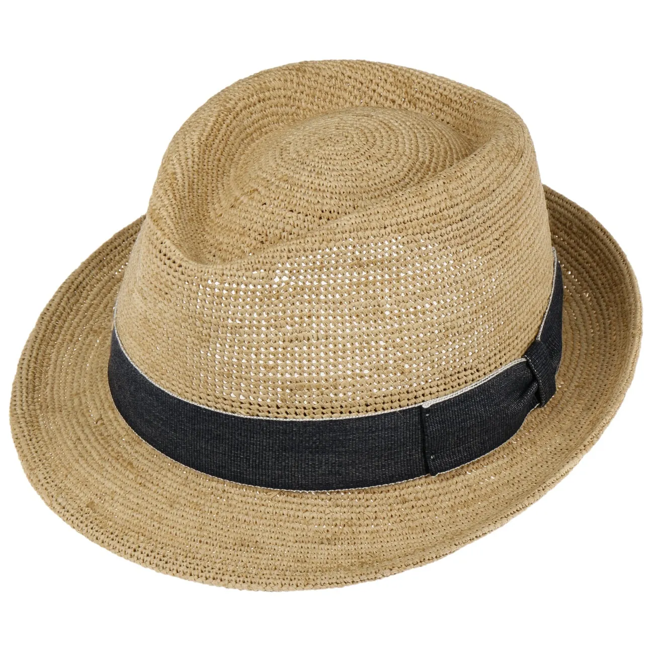 New Crochet Trilby Raffia Hat by Lierys