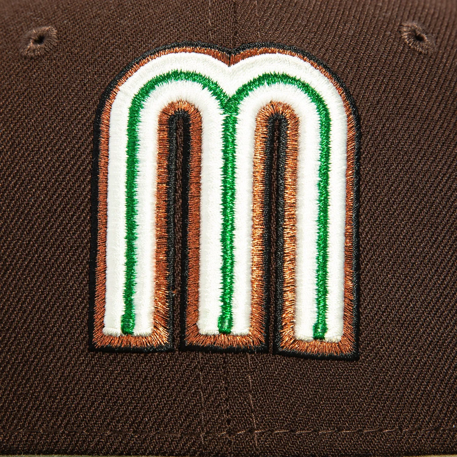 New Era 59Fifty Water Color Camo Mexico World Baseball Classic Mexico Flag Patch Hat - Brown, Camo