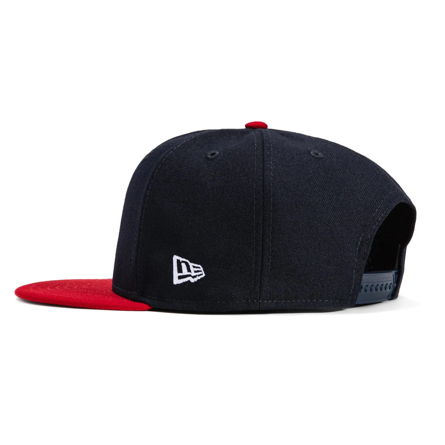 New Era 9Fifty MLB Basic Atlanta Braves Game Snapback Hat - Navy. Red