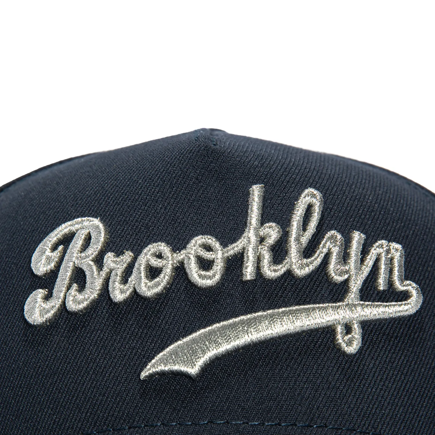 New Era 9Forty A-Frame Brooklyn Dodgers 1942 All Star Game Patch Script Snapback Hat - Navy
