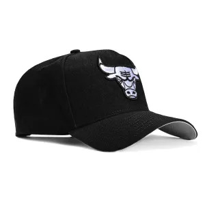 New Era 9Forty A-Frame Chicago Bulls Snapback Hat - Black. White