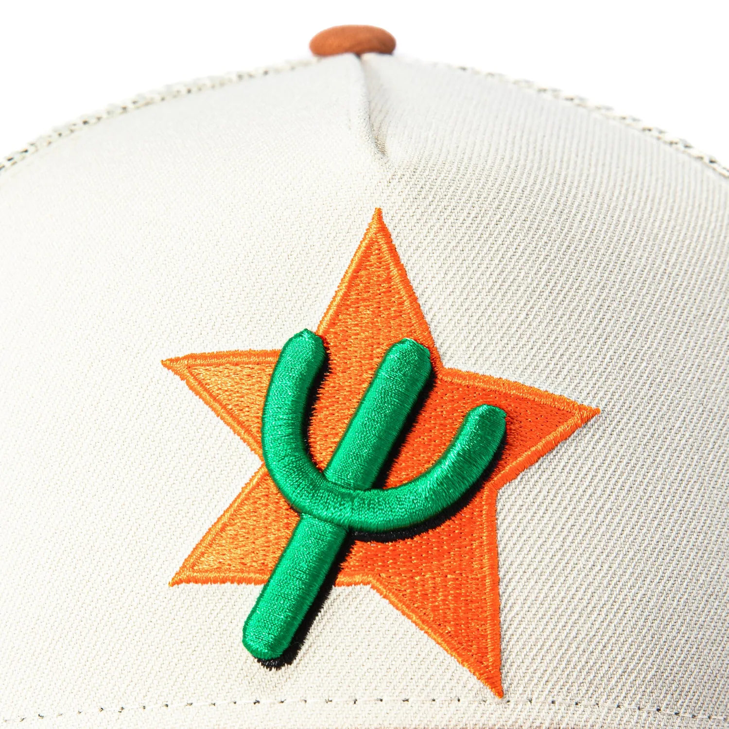 New Era 9Forty A-Frame City Edition Phoenix Suns The Valley Patch Snapback Trucker Alternate Hat - Stone, Brown