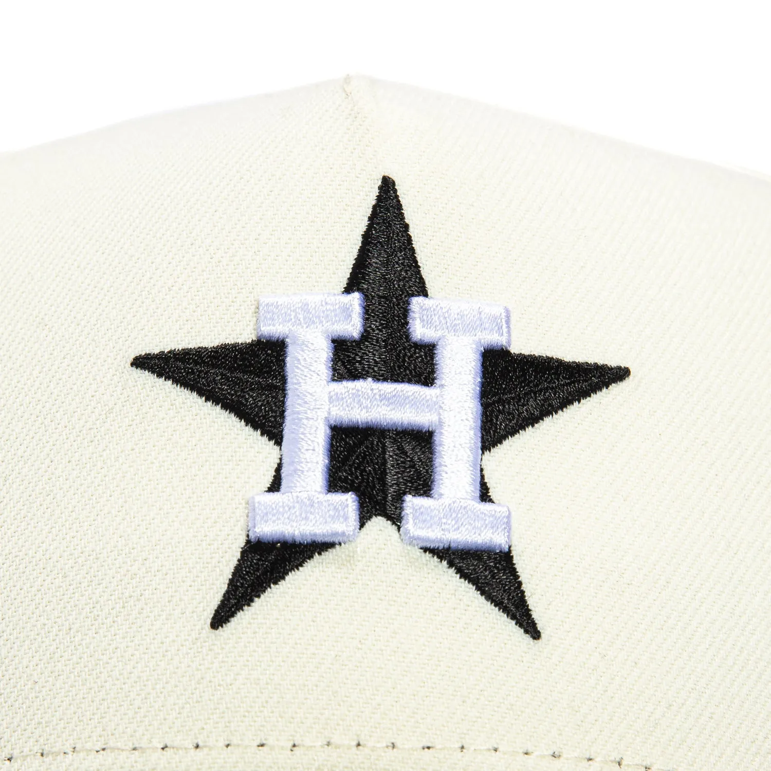 New Era 9Forty A-Frame Houston Astros Snapback Hat - White. Black
