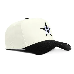 New Era 9Forty A-Frame Houston Astros Snapback Hat - White. Black