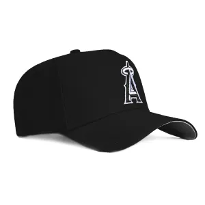 New Era 9Forty A-Frame Los Angeles Angels Snapback Hat - Black. White
