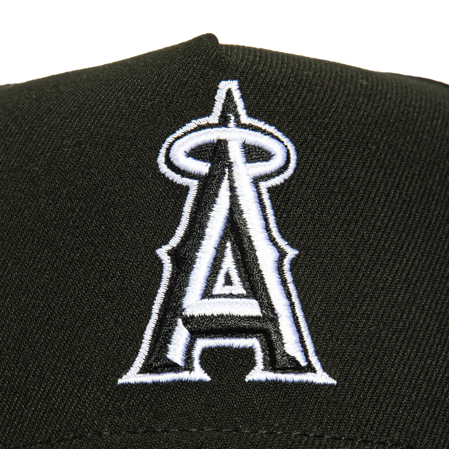 New Era 9Forty A-Frame Los Angeles Angels Snapback Hat - Black. White