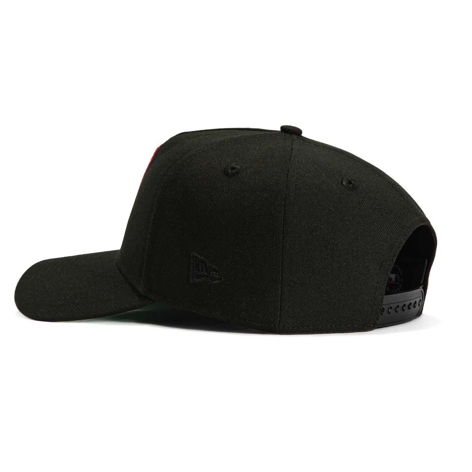 New Era 9Forty A-Frame Los Angeles Dodgers Logo Patch 1984 Olympic Stadium Snapback Hat - Black