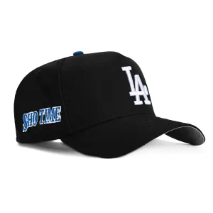 New Era 9Forty A-Frame Los Angeles Dodgers Shotime Patch Snapback Hat - Black. White