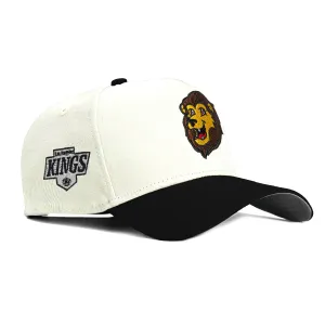 New Era 9Forty A-Frame Mascot Los Angeles Kings Logo Patch Bailey Snapback Hat - White, Black