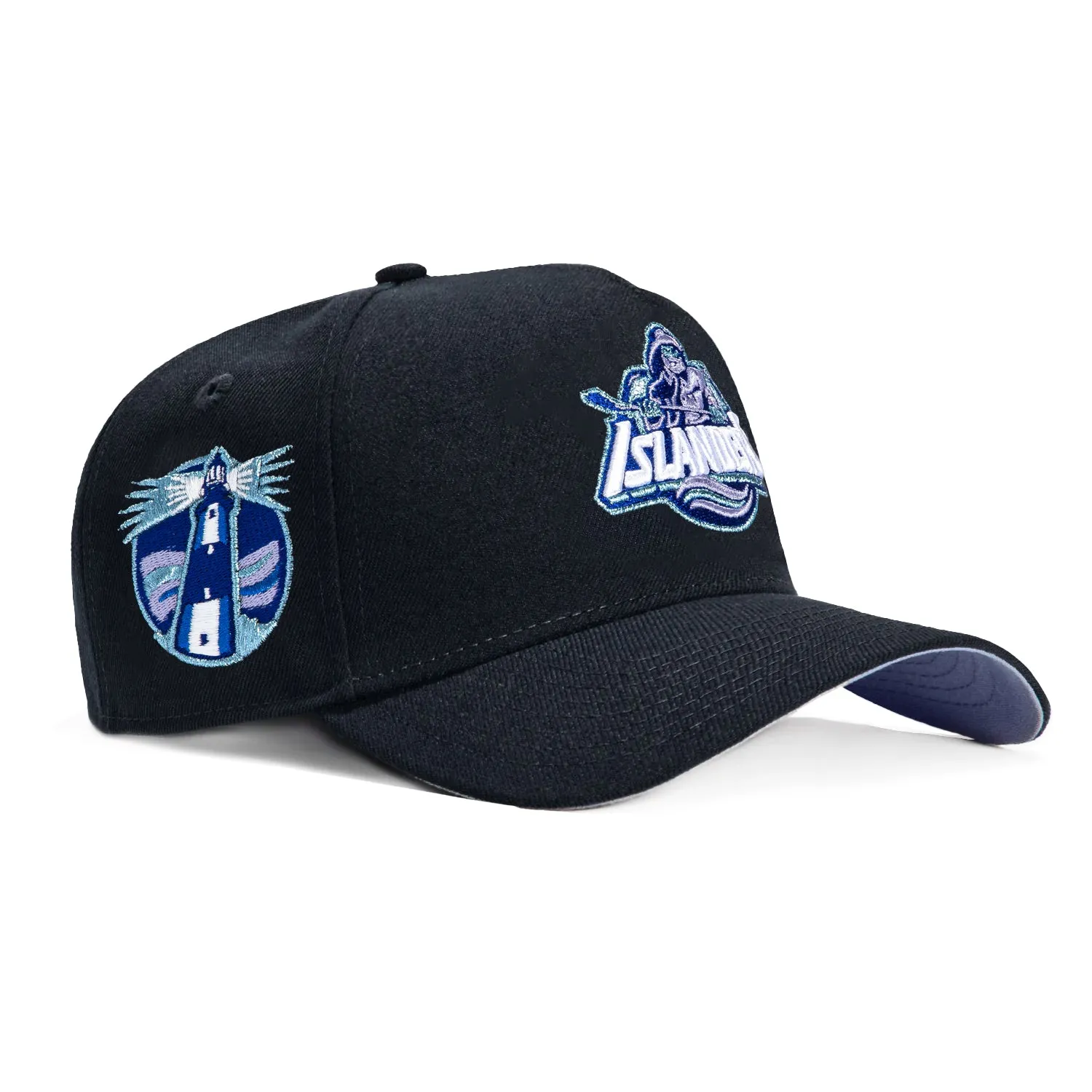 New Era 9Forty A-Frame New York Islanders Logo Patch Snapback Hat - Navy