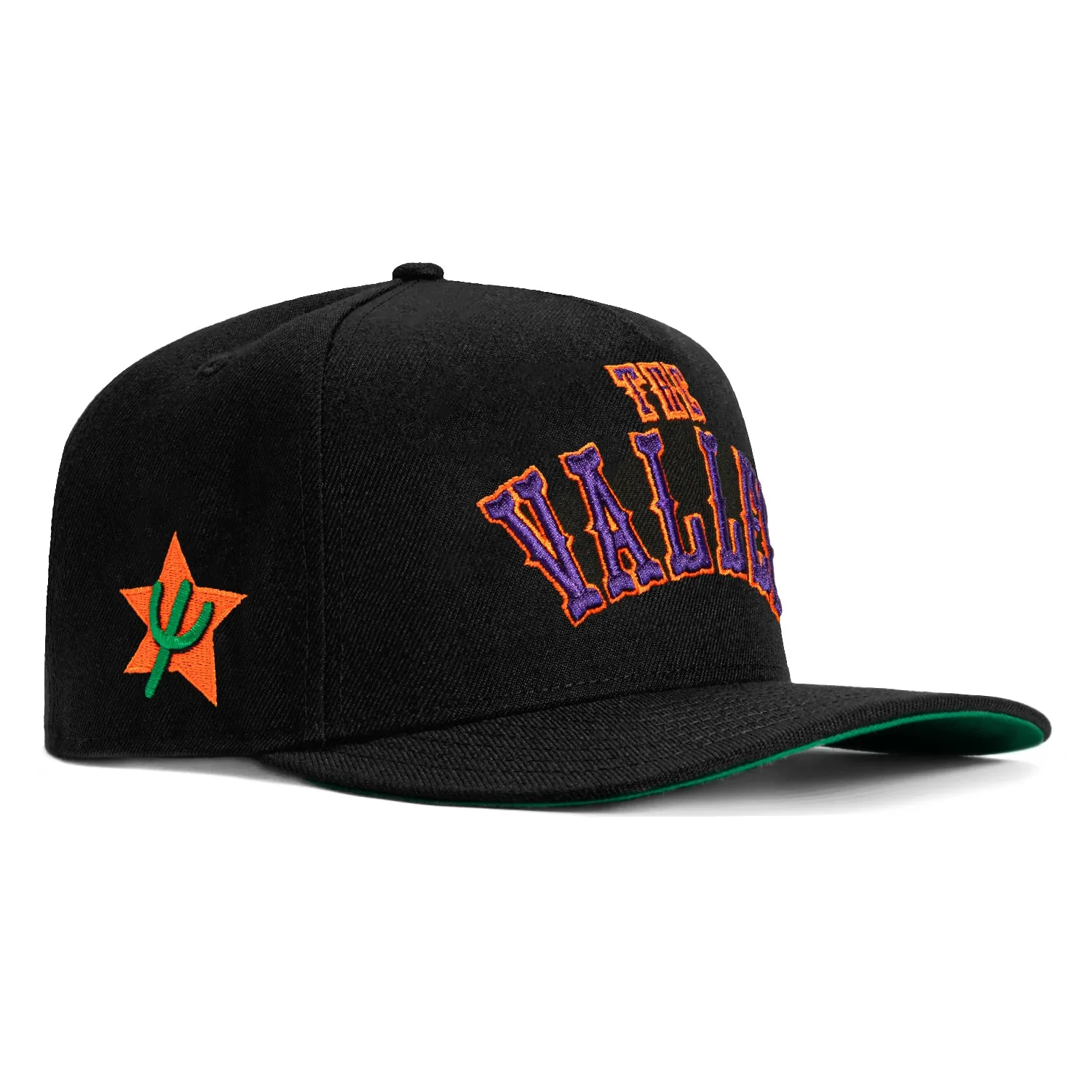New Era 9Seventy Phoenix Suns City Edition Logo Patch The Valley Stretch-Snapback Hat - Black, Purple, Orange