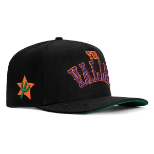 New Era 9Seventy Phoenix Suns City Edition Logo Patch The Valley Stretch-Snapback Hat - Black, Purple, Orange