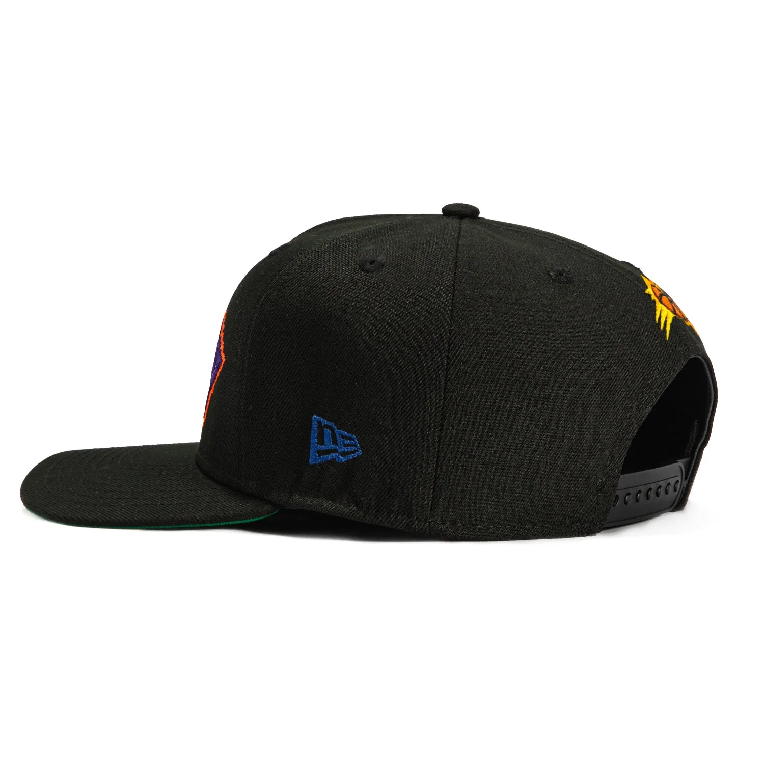 New Era 9Seventy Phoenix Suns City Edition Logo Patch The Valley Stretch-Snapback Hat - Black, Purple, Orange