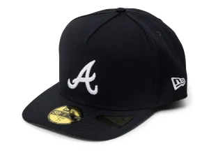 New Era Script Safety Pin Atlanta Braves Fitted Hat xld