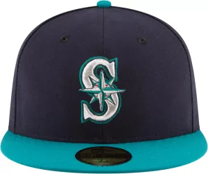 New Era Seattle Mariners Fitted Hat- NAVY BLUE/TEAL