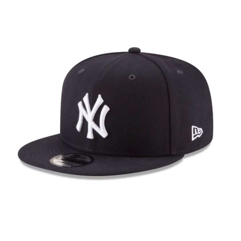 New York Yankees Basic New Era Snapback (Navy/White) Grey Brim