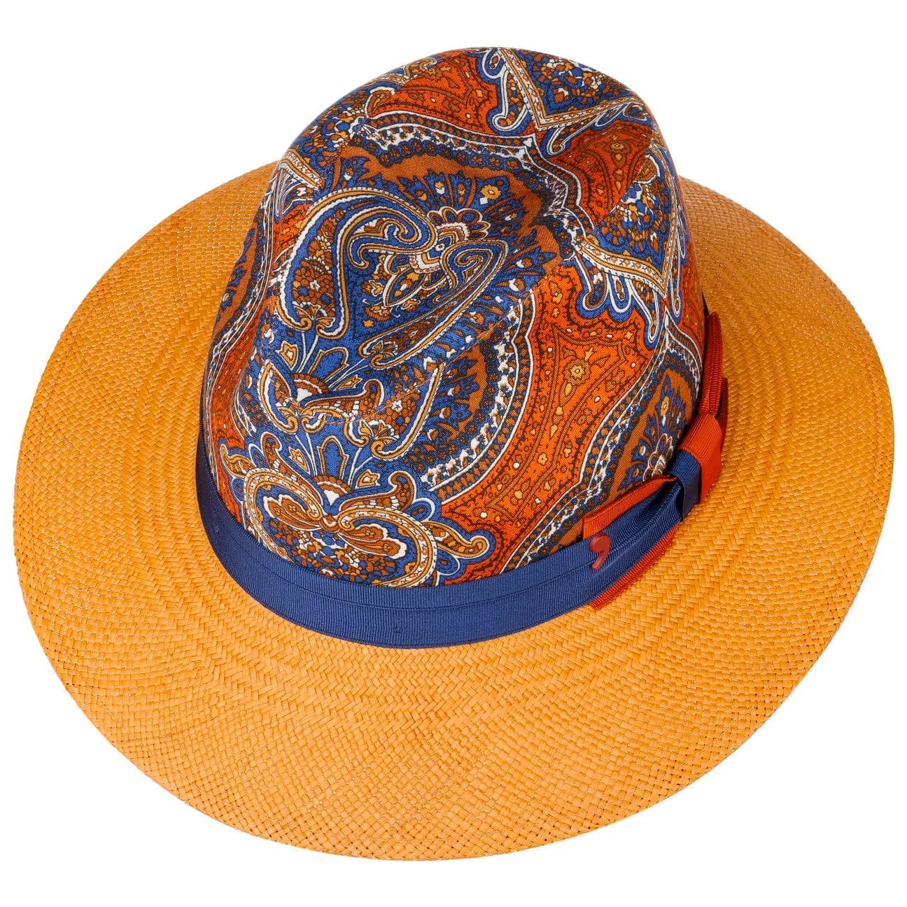 Paisley Crown Panama Hat by Alfonso D'Este