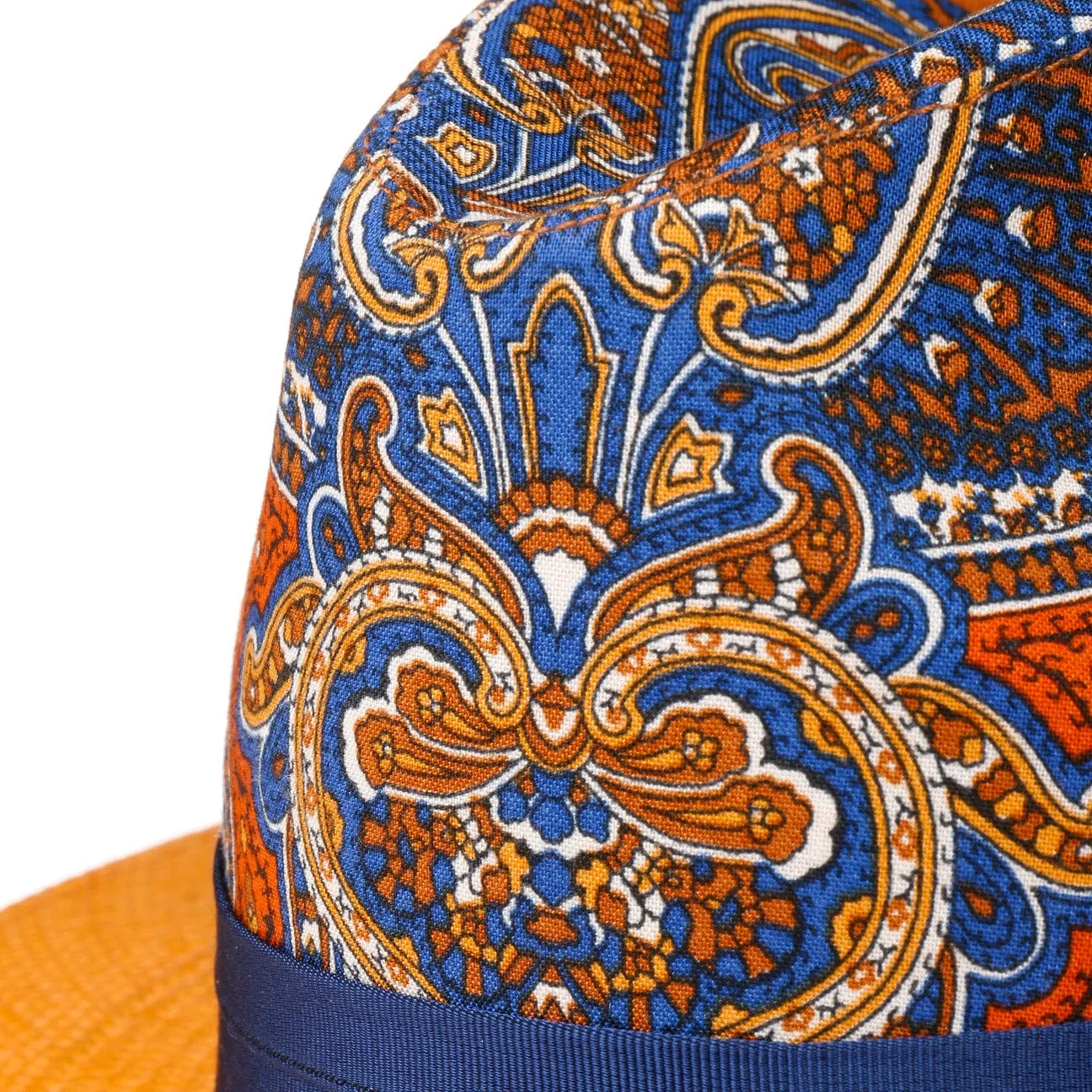 Paisley Crown Panama Hat by Alfonso D'Este