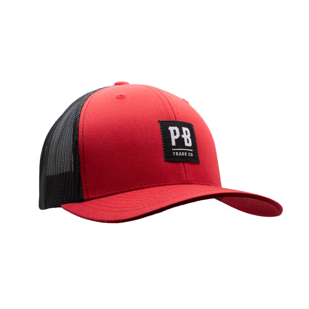 PB Stadium Cruved Brim - Red/Black