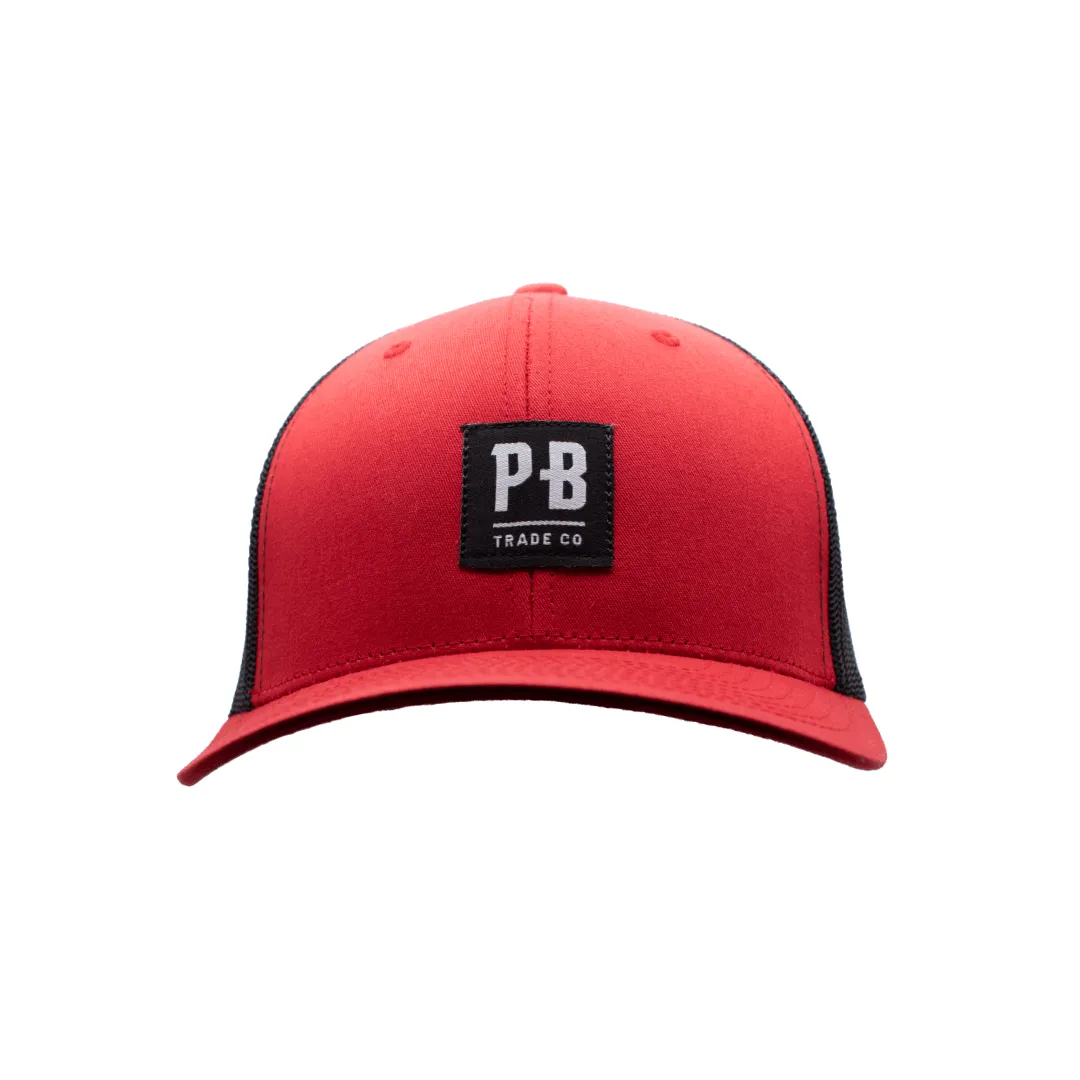 PB Stadium Cruved Brim - Red/Black