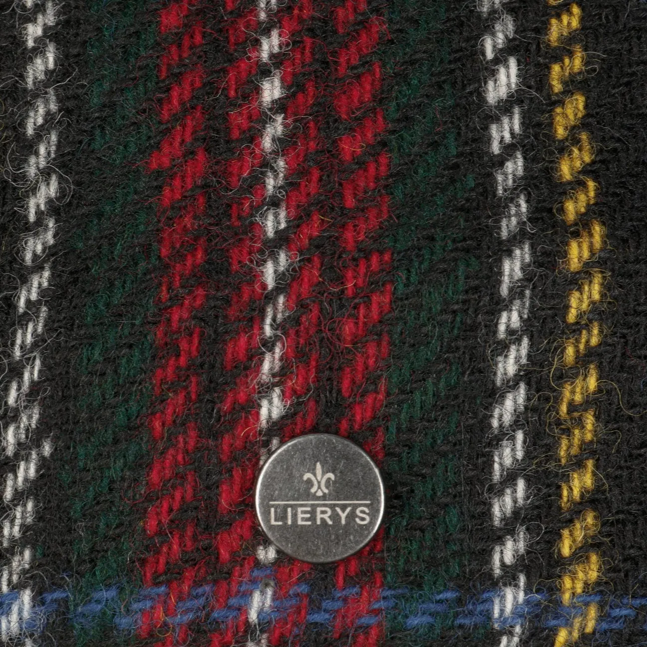 Stewart Wool Check Flat Cap by Lierys