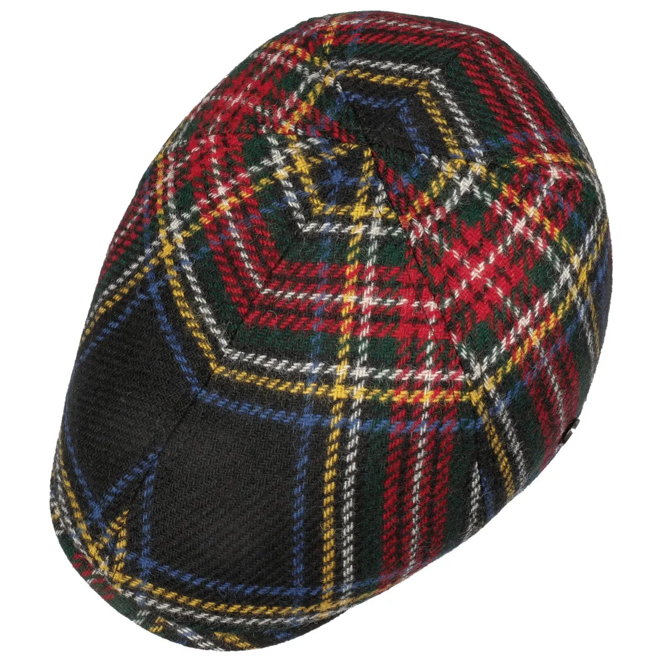 Stewart Wool Check Flat Cap by Lierys