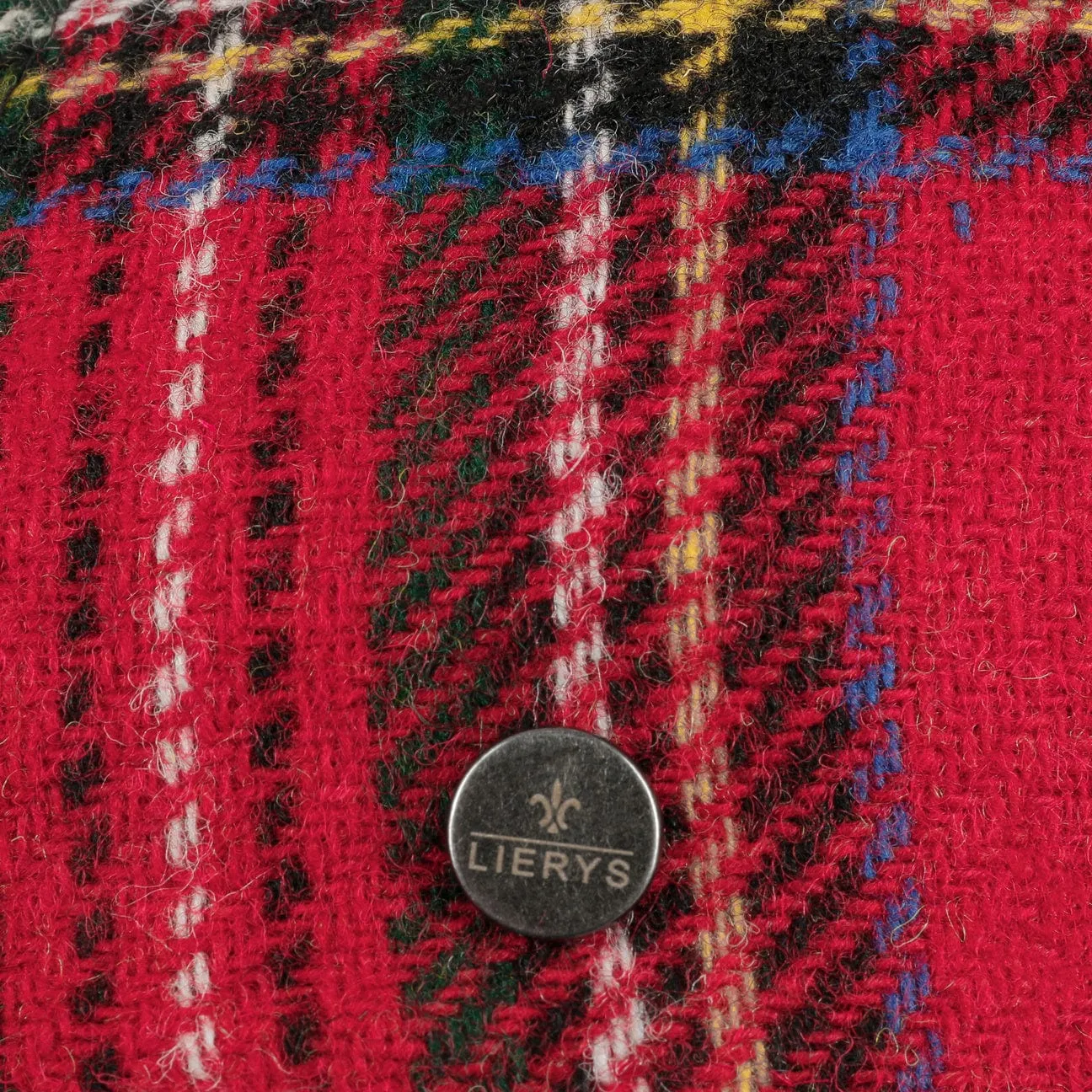 Stewart Wool Check Flat Cap by Lierys