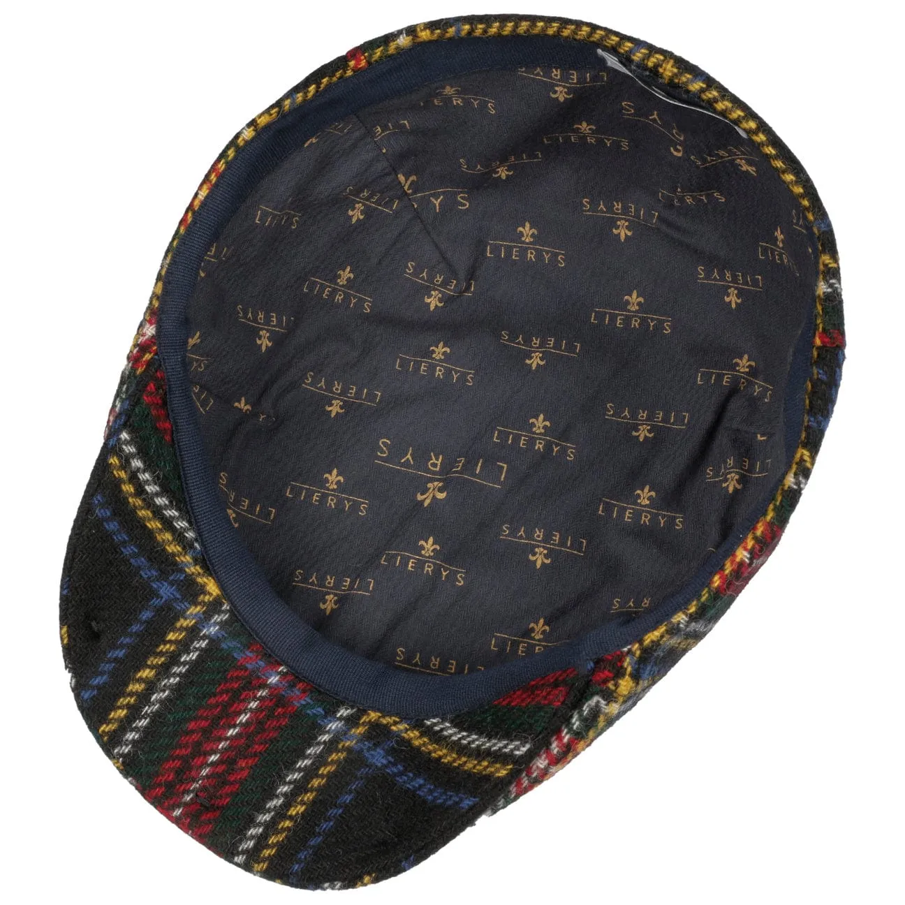 Stewart Wool Check Flat Cap by Lierys