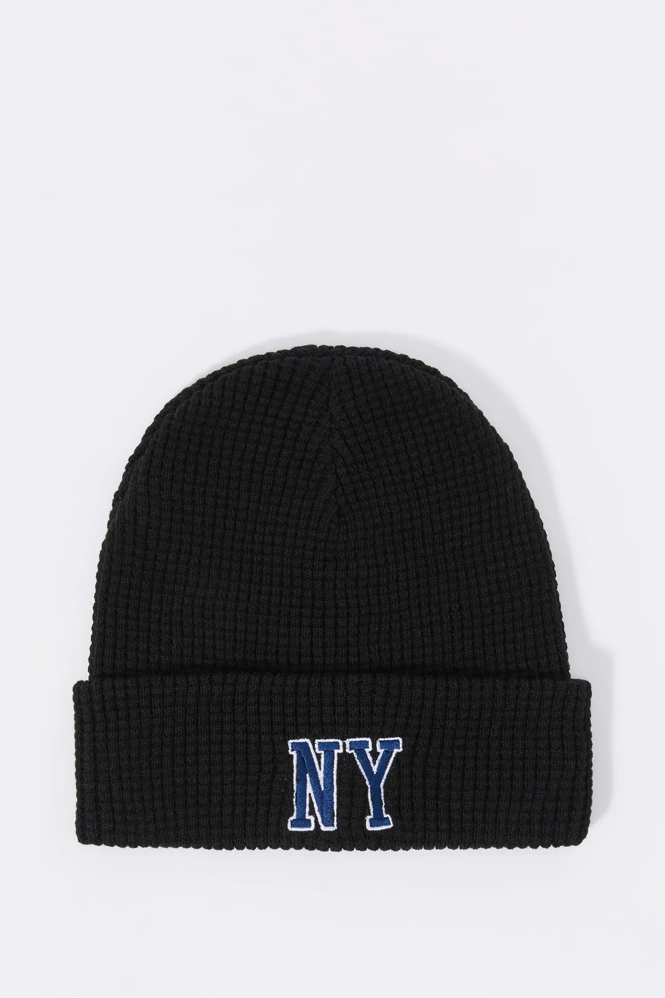 Tuque en tricot côtelé avec motif brodé City