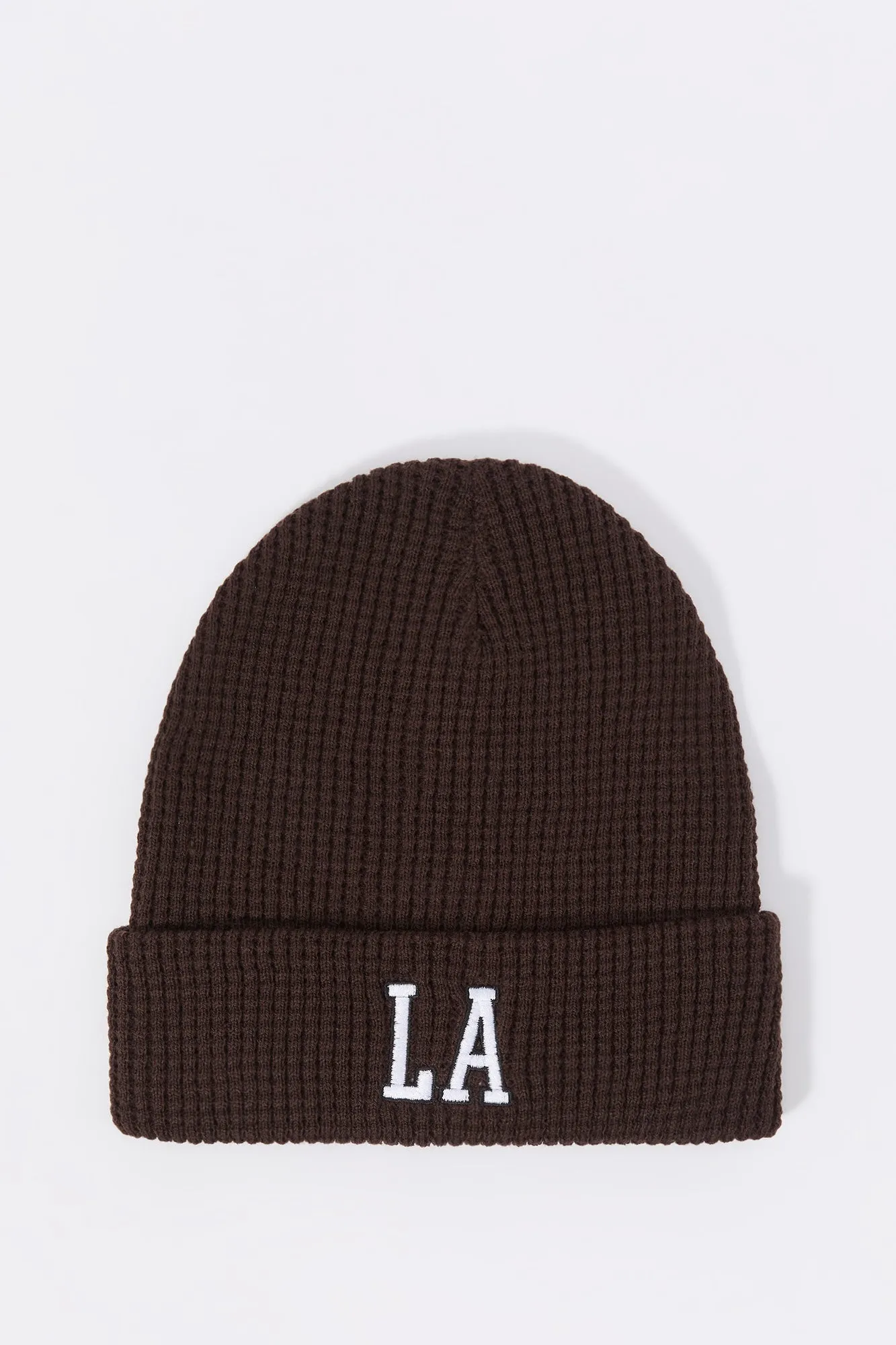 Tuque en tricot côtelé avec motif brodé City