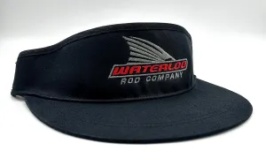 Waterloo Black Classic Golf Visor - Tails Up Logo